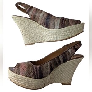 Kenneth Cole peep toe espadrilles 9